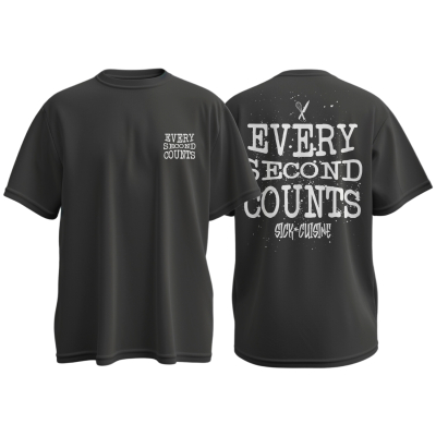 SICK CUISINE SECOND COUNTS T-SHIRT SCHWARZ